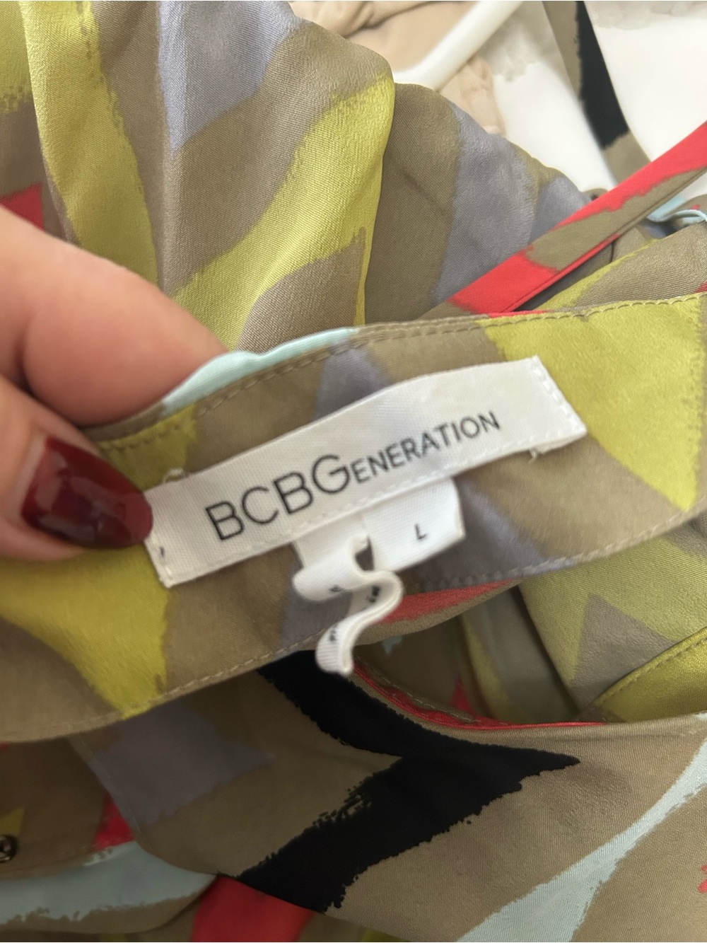 BCBGeneration Multicolor Chevron Ruffle Strap Dress - Picture 8 of 9